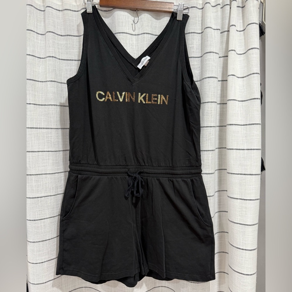 Calvin Klein Black V-Neck Romper